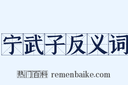 宁武子反义词是什么意思的图片